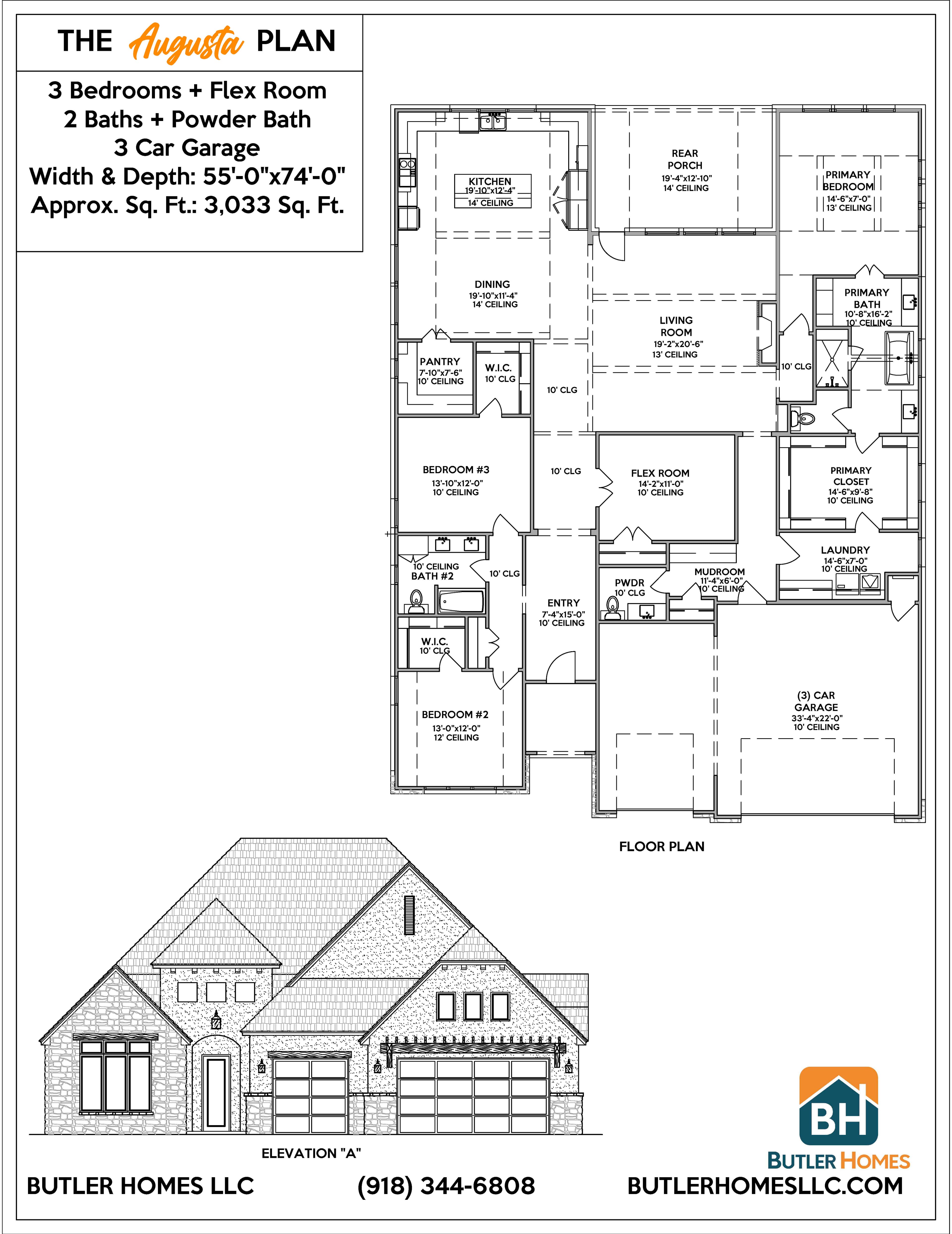 Augusta 1 floor plan by Butler Homes